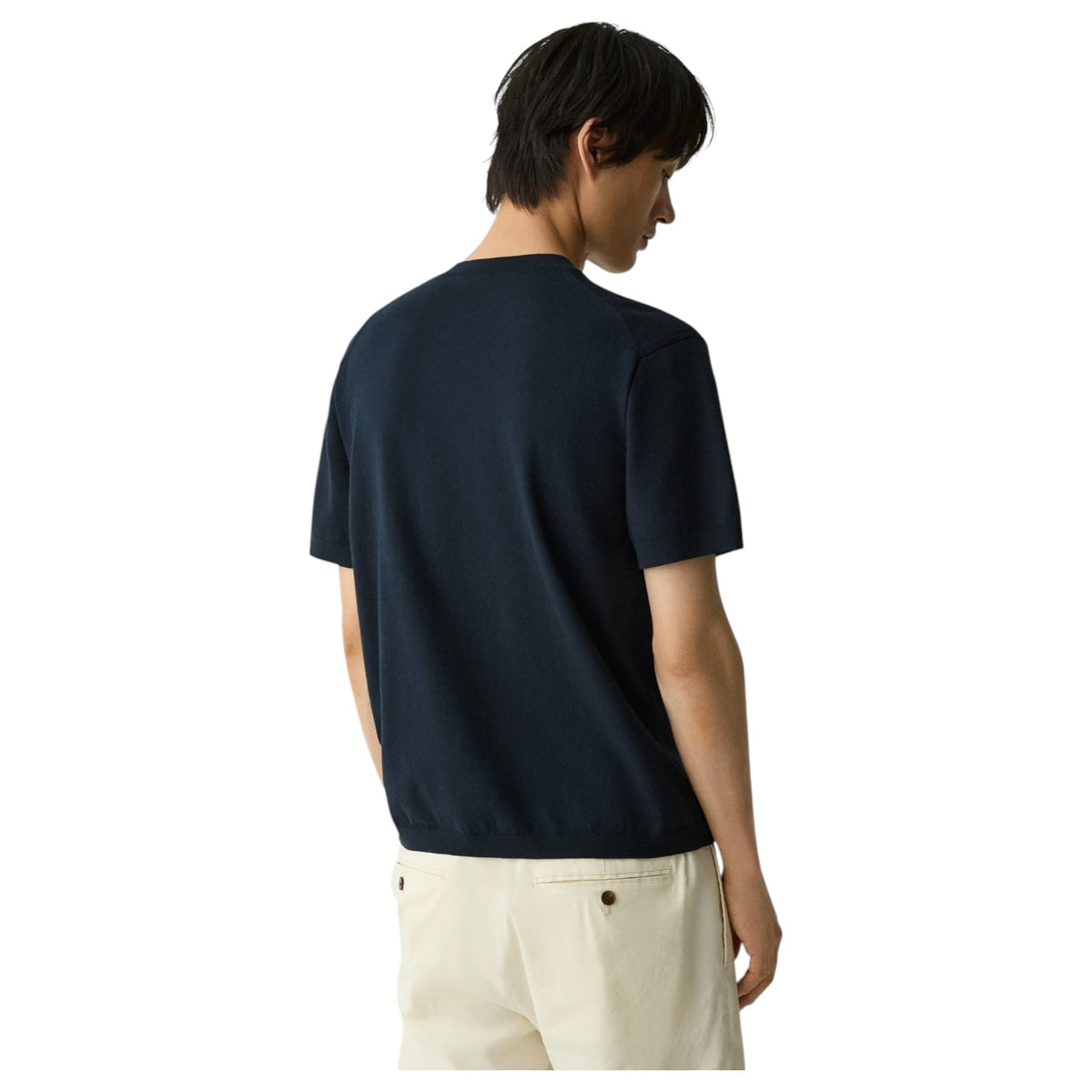 Theory Relaxed Crewneck Tee in Cotton Light Twist In Navy  P0584704 Navy