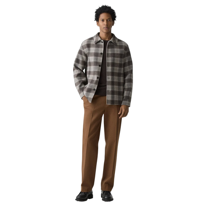 Theory Overshirt in Checked Double-Face Wool-Cashmere