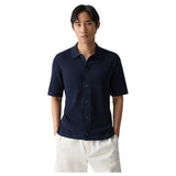 Theory Mesh Button-Up Shirt in Cotton Q0484702 Baltic