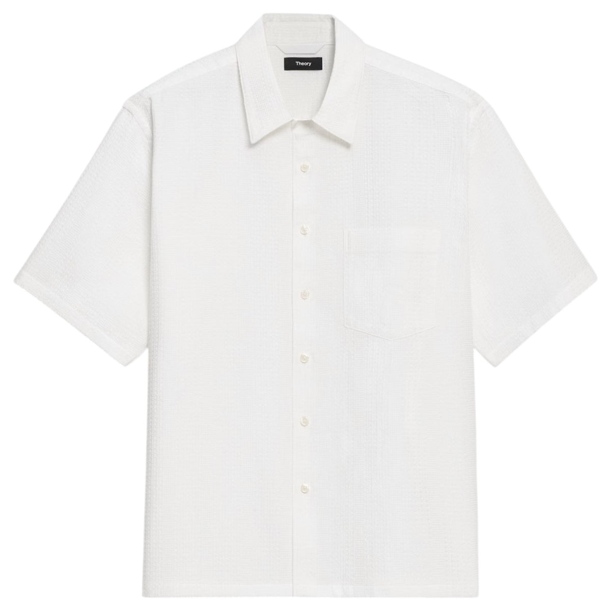 Theory Weekend Short-Sleeve Shirt in Waffled Cotton  Q0574502