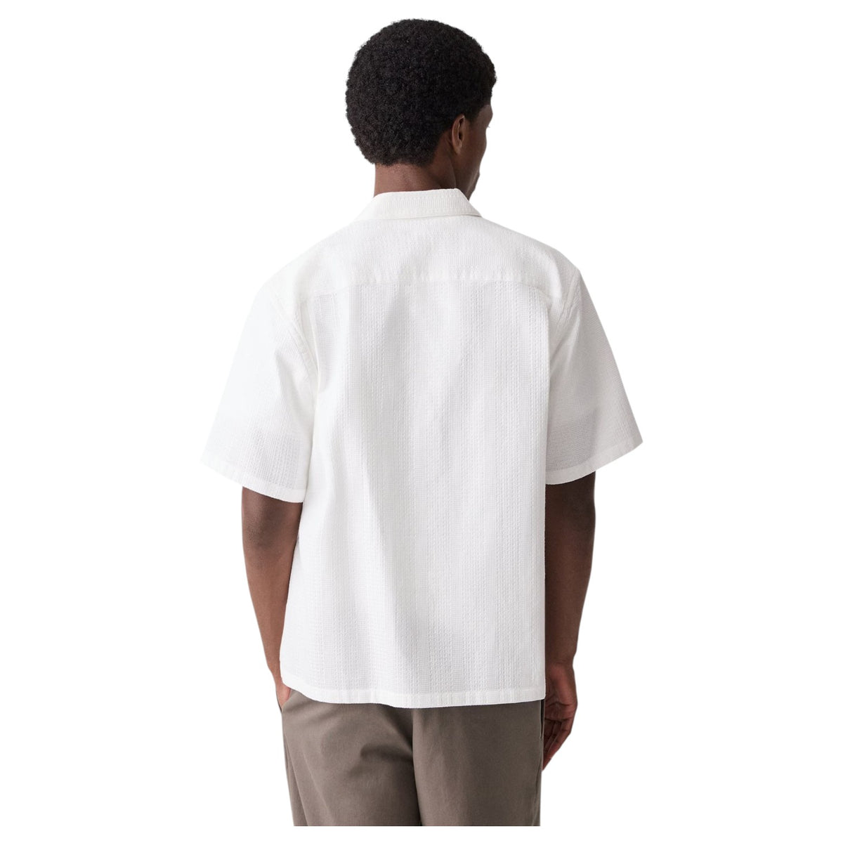 Theory Weekend Short-Sleeve Shirt in Waffled Cotton  Q0574502
