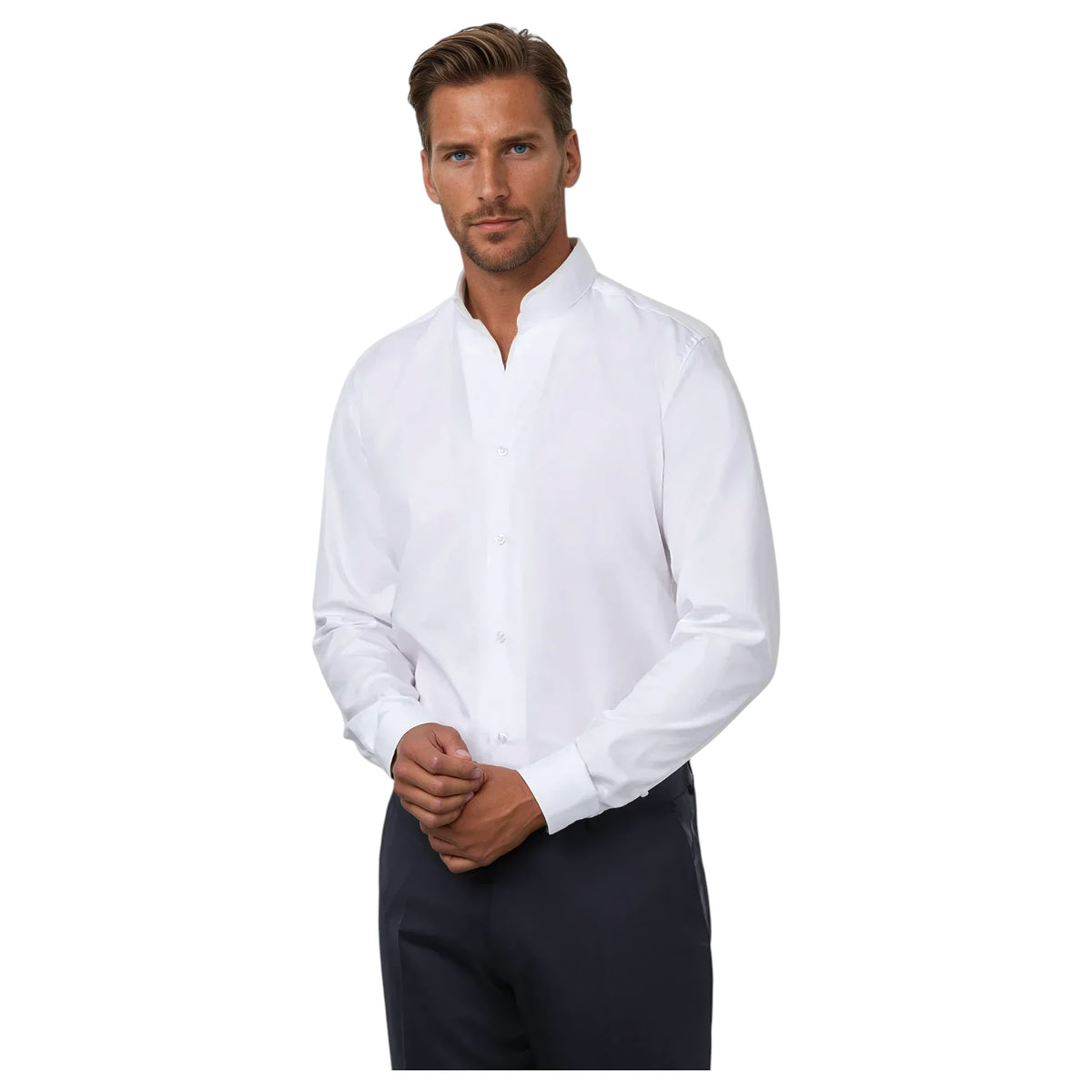 MASUTTO Tonali Men’s Long Sleeve Shirt with Tulip Collar