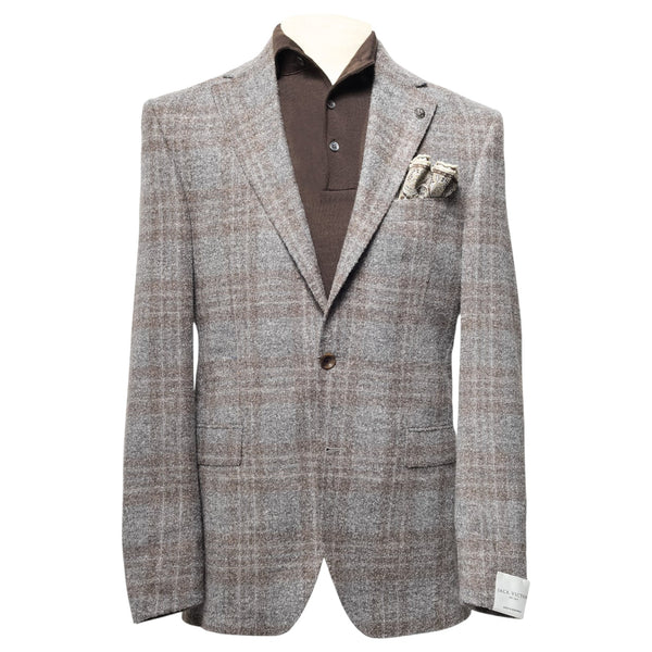 Jack Victor Gray Check McAllen Loro Piana Alpaca Sport Jacket JVC14039
