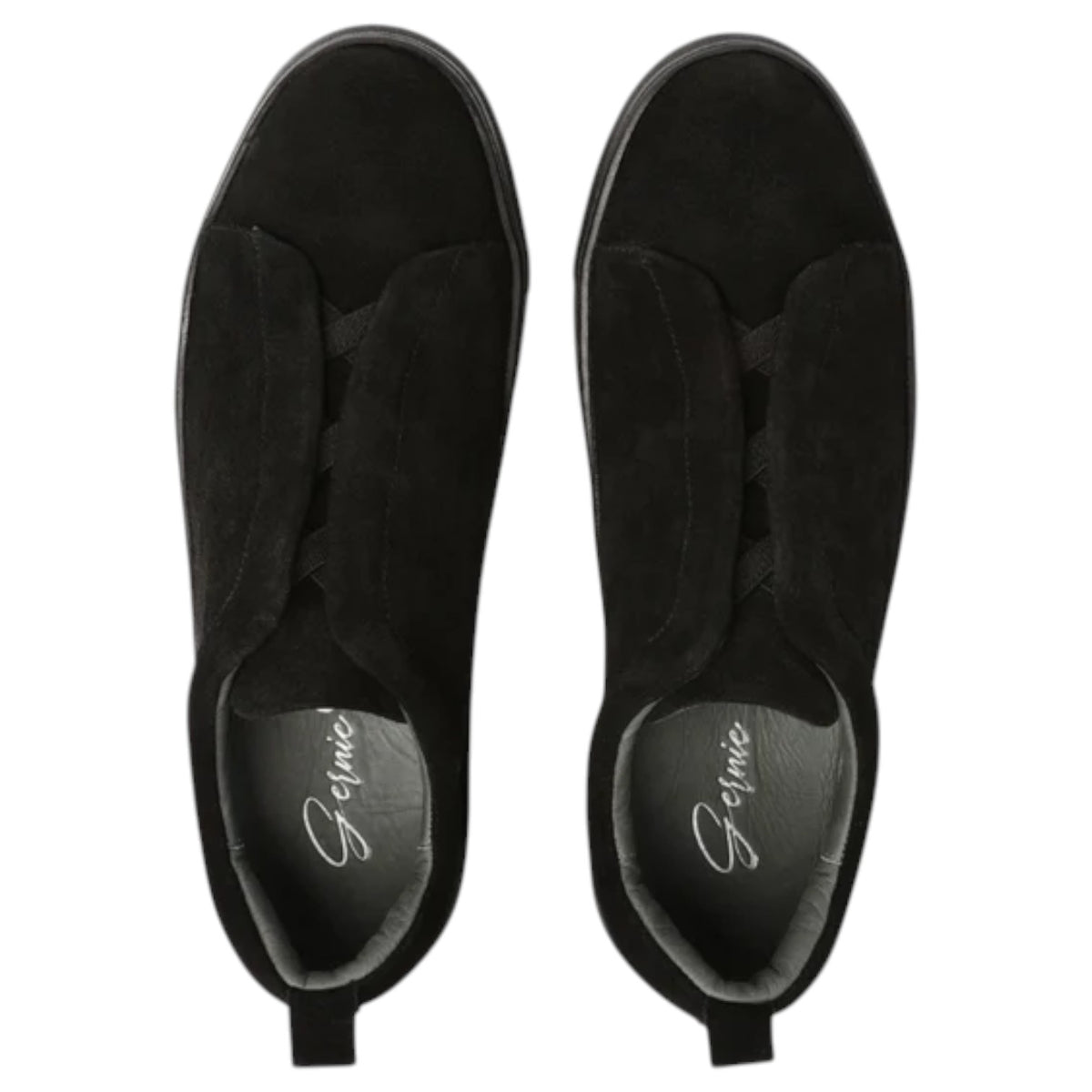 Gernie 33's Laceless Low Top Black Suede 12704-BS