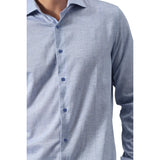 Garnet Vertical Weave Cotton-Linen Shirt  2611050CC