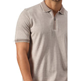 Garnet The Vantage Tipped Zip Polo  2617006CC