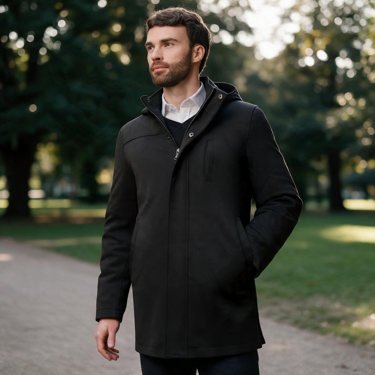 T.O Collection Jackson Men's Down Puffer Coat Black