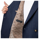 Giovanni Bresciani Navy Double Breasted Pinstripes GB-DB-502