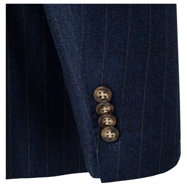 Giovanni Bresciani Navy Double Breasted Pinstripes GB-DB-502