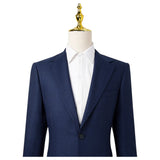 Giovanni Bresciani Navy Blue Herringbone  GB-503