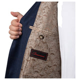 Bresciani Navy Fashion Check Suit Modern Fit B-754