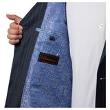 Bresciani Grey Pinstripe Suit Modern Fit  B-LX-757