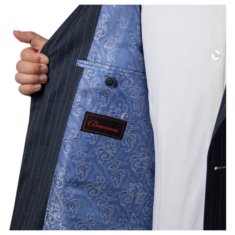 Bresciani Grey Pinstripe Suit Modern Fit  B-LX-757