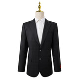 Bresciani Grey Windowpane Suit Modern Fit  B-758