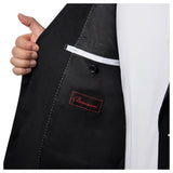 Bresciani Black on Black Design Suit Modern Fit  B-760