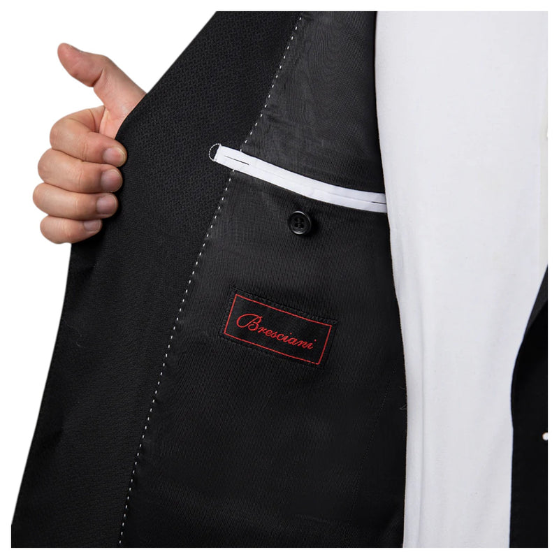 Bresciani Black on Black Design Suit Modern Fit  B-760