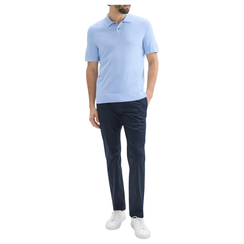 Theory Goris Grid Light Performance Polo In Blue  P0186707 Blue