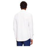 BOSS Cotton Knit Stretch Shirt – Slim Fit Spread Collar  50556106