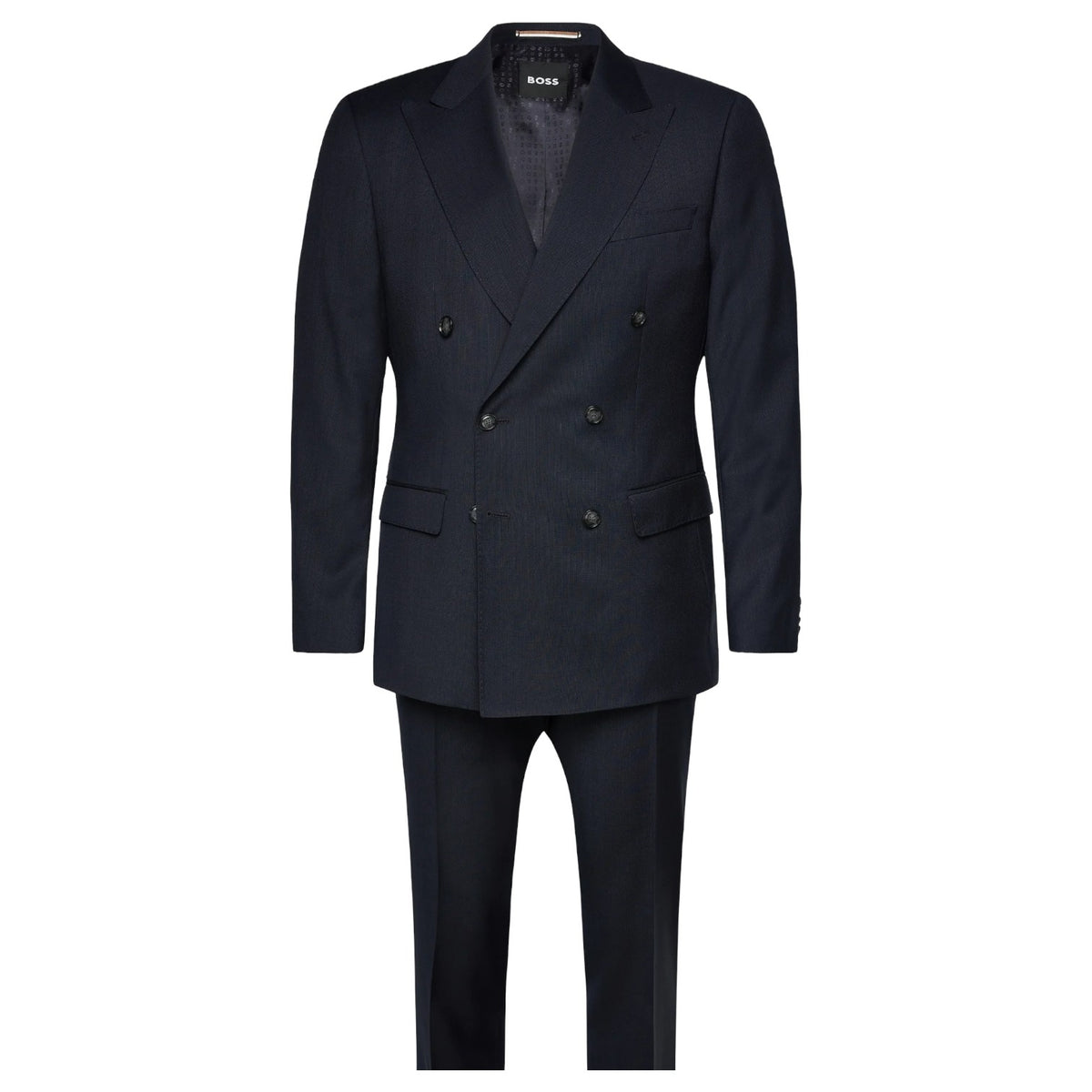 BOSS Slim Fit Double-Breasted Suit – 100% Italian Virgin Wool  50561841