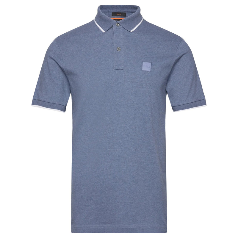 BOSS Men's Slim-Fit Short Sleeve Polo Shirts In Blue  50507699 485