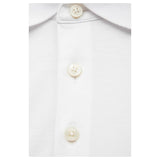 BOSS Men's Woven Polo Collar Short Sleeve Casual White Polo Collar T-Shirt 50523917-100 White