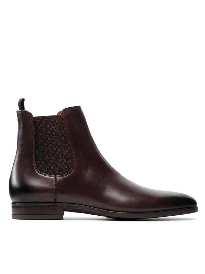BOSS Men's Kensington Leather Chelsea Boots in Dark Brown  50454497-209