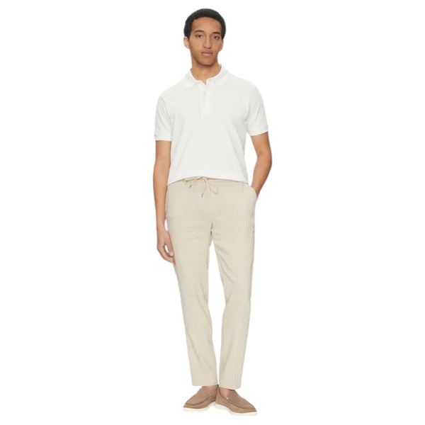 BOSS Casual Trousers In Linen In Light Baige  50540480