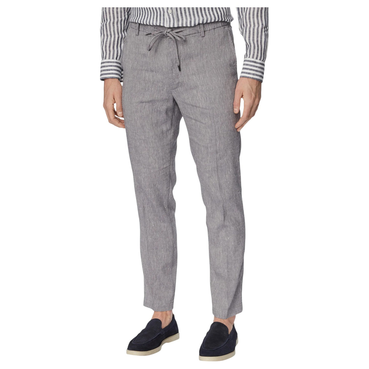 BOSS Modern-Fit Trousers In a Linen Blend  50557859