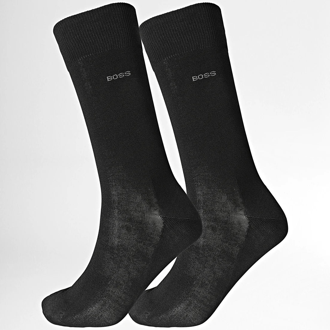 BOSS Logo-Embroidered Cotton Socks-Black/Navy 50469857