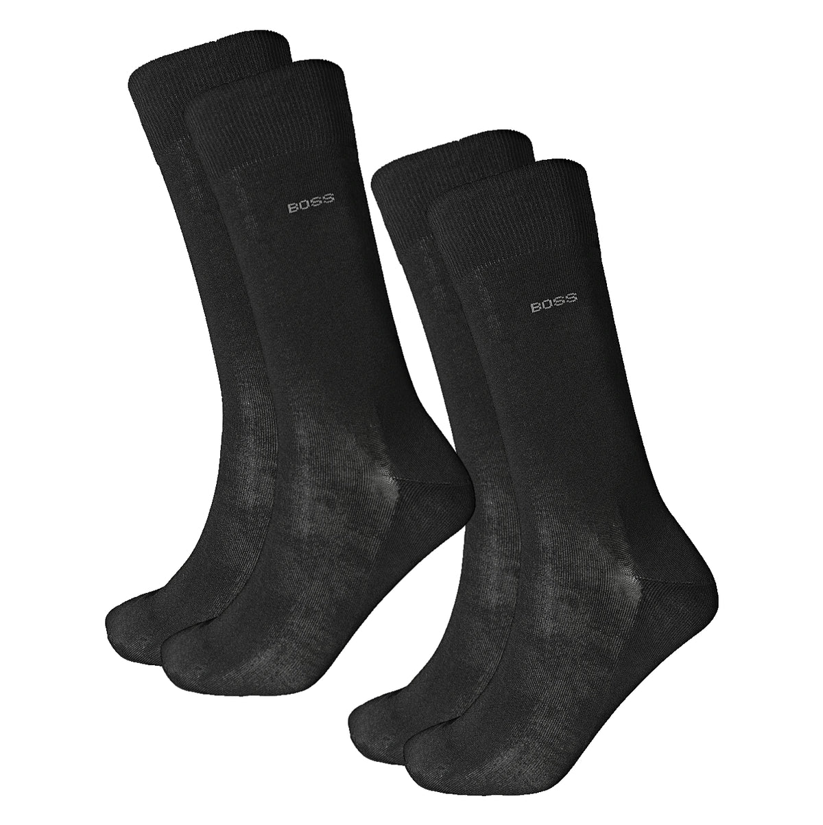BOSS Logo-Embroidered Cotton Socks-Black/Navy 50469857