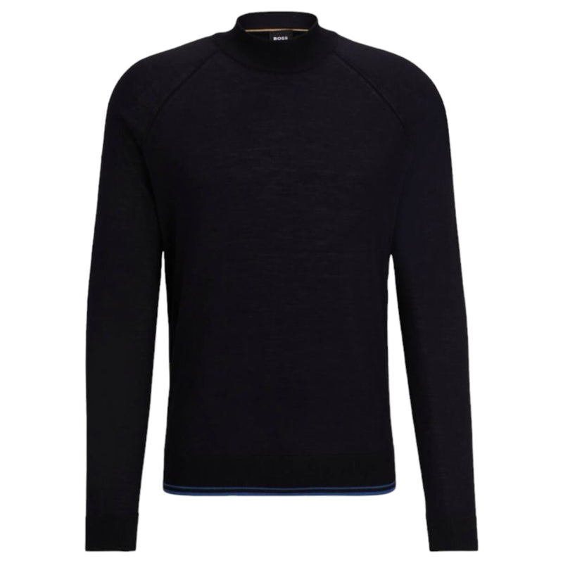 BOSS Mock-Neck Sweater - Dark Blue  50506011 404