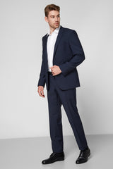 BOSS Men's Dark Blue Wool Suit 50454308-405