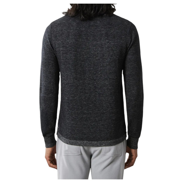 Robert Barakett Fielder Cotton & Cashmere Piqué Polo Sweater In Black  RB41557 Black