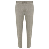 BOSS Casual Trousers In Linen In Dark Olive  50540480 302