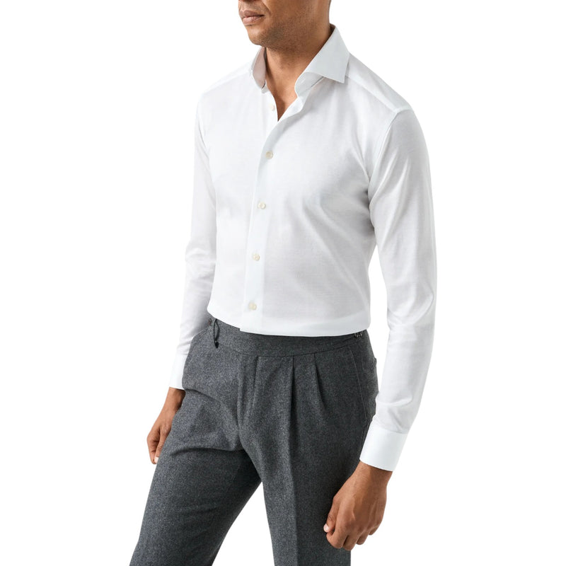 Eton Filo Di Scozia Jacquard Knit Shirt