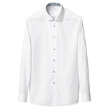 Eton White Floral Effect Signature Twill Shirt