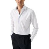 Eton White Floral Effect Signature Twill Shirt