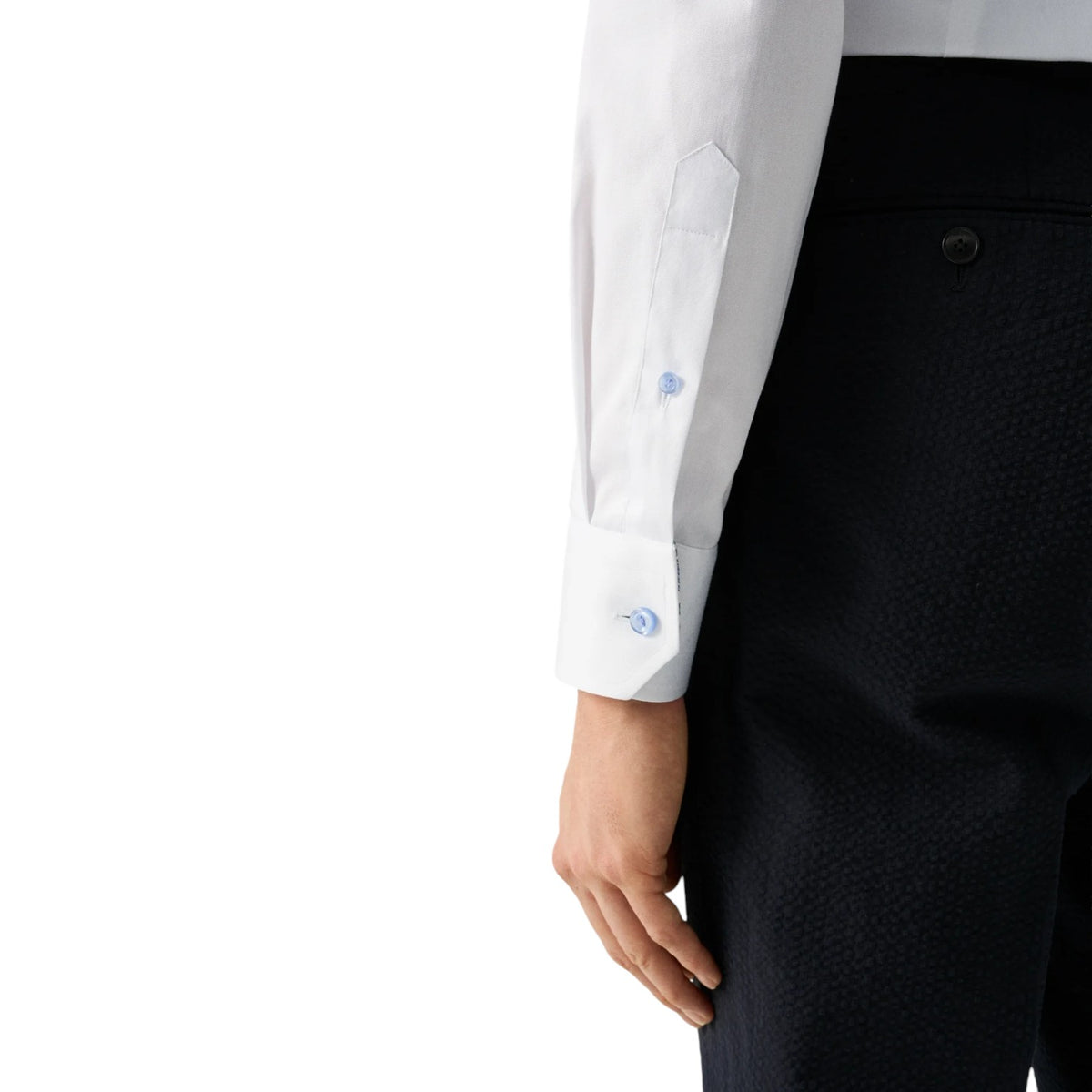 Eton White Floral Effect Signature Twill Shirt
