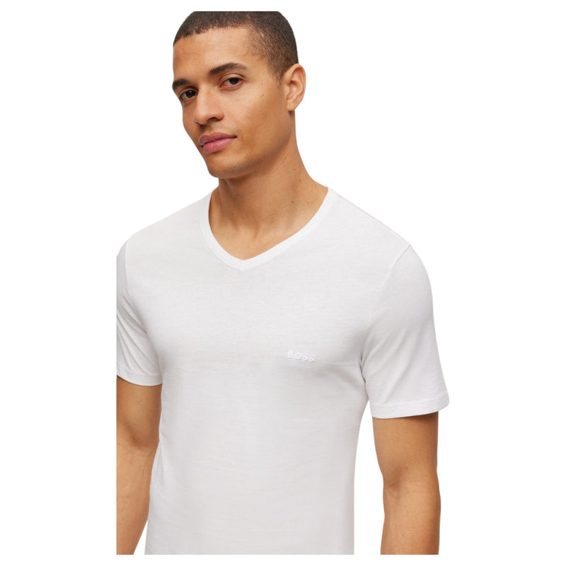 BOSS Three-Pack of V-Neck T-Shirts in Cotton Jersey  50475285-100