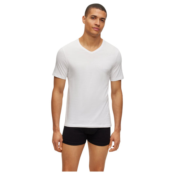 BOSS Three-Pack of V-Neck T-Shirts in Cotton Jersey  50475285-100