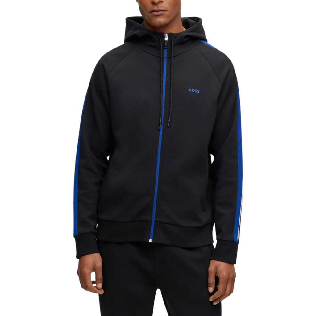 BOSS Cotton Blend Regular-Fit Track Suit with Striped Tape BOSS Cotton Blend Regular-Fit Track Suit with Striped Tape