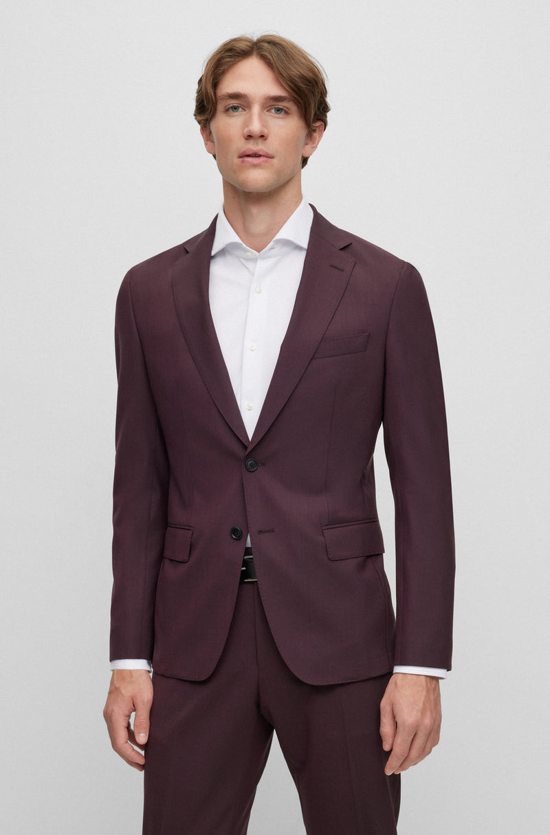 BOSS Slim-Fit Suit In Melange Stretch Wool 50502500-602