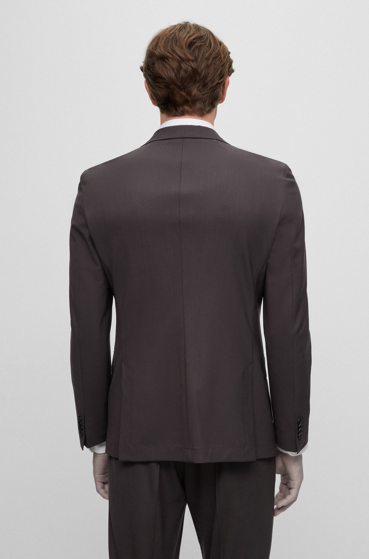 BOSS Slim-Fit Suit in Melange Stretch Wool 50502500-350