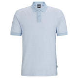 Boss Slim-Fit Polo Shirt In Two-Tone Mercerised Cotton  50513580 450