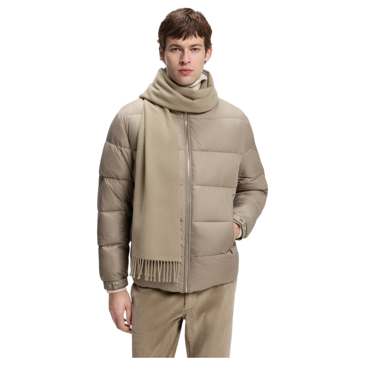 BOSS Men's Naster Italian Wool Scarf