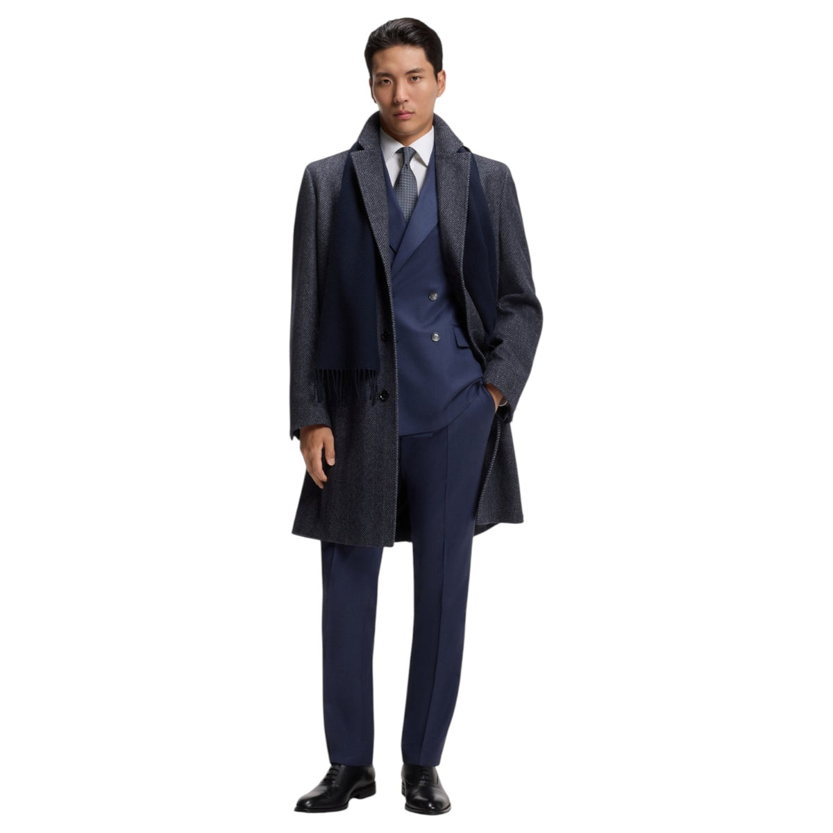 BOSS Men's Naster Italian Wool Scarf