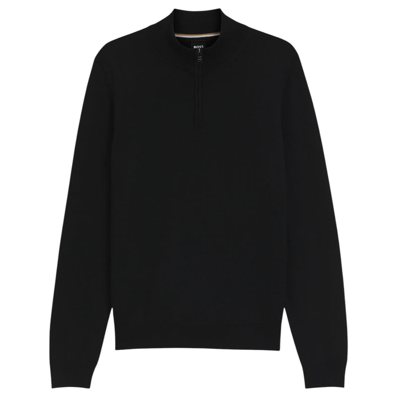 Hugo Boss Zip-neck sweater in virgin wool 50528300