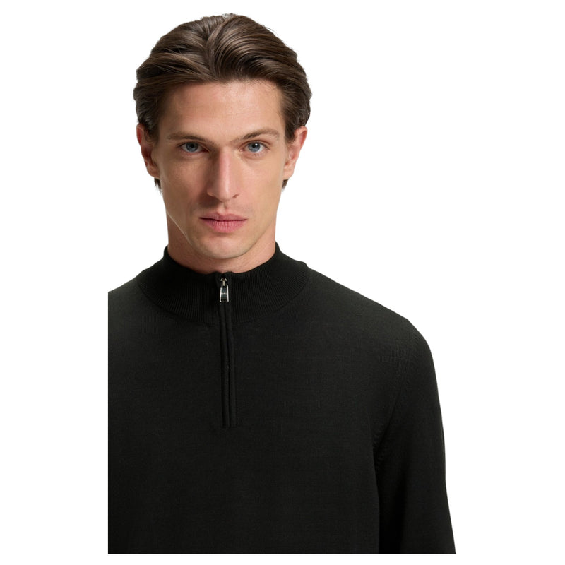 Hugo Boss Zip-neck sweater in virgin wool 50528300