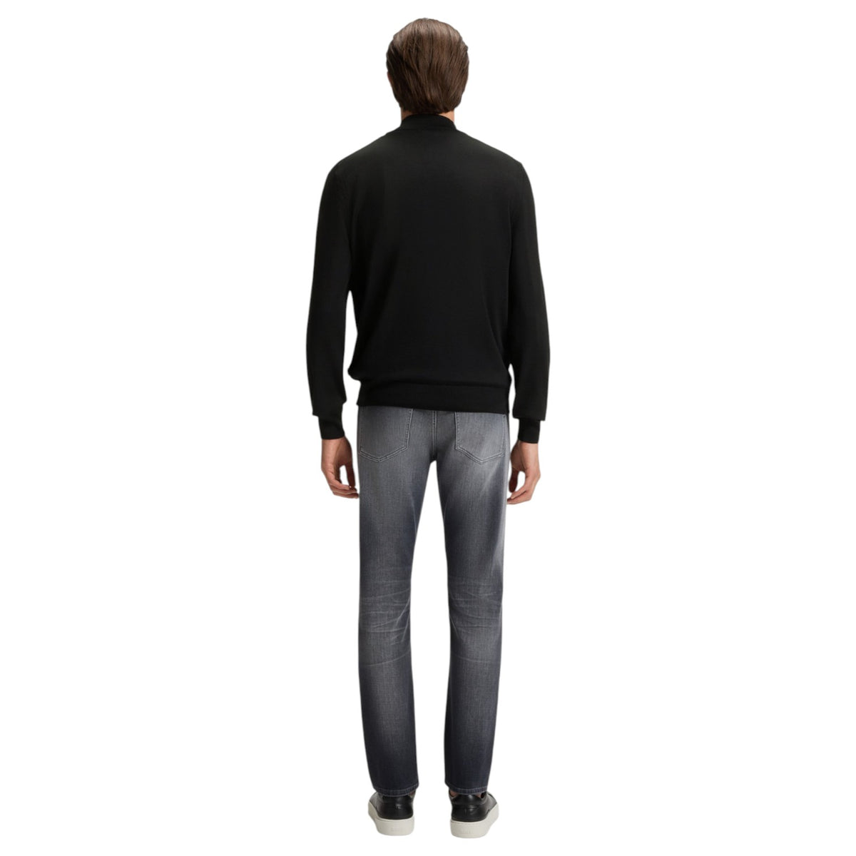 Hugo Boss Zip-neck sweater in virgin wool 50528300