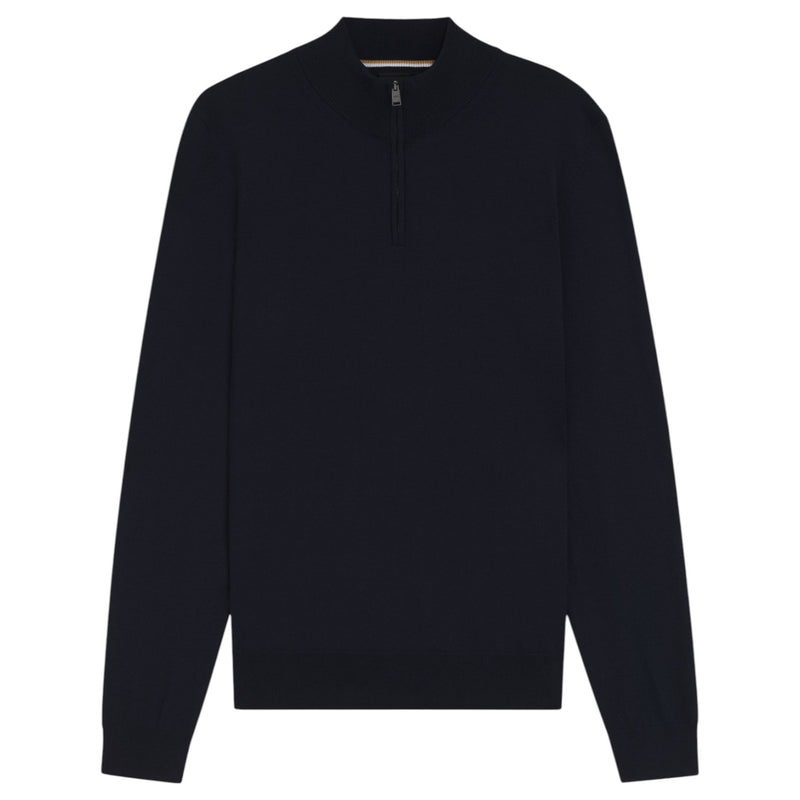 Hugo Boss Zip-neck sweater in virgin wool 50528300